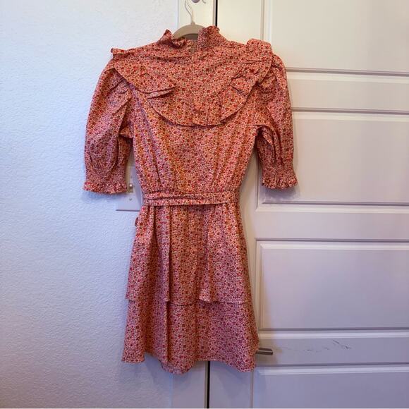 English Factory Puff Sleeve Floral Dress - Picture 4 of 7